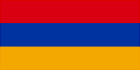 Armenia official flag vector with standard size and proportion. National flag emblem with accurate size and colors.