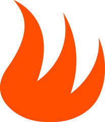 Hot burning fire icon illustration.