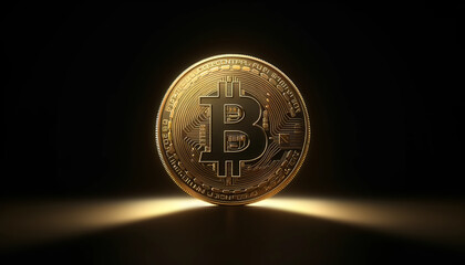 A gold coin with the letter B on it