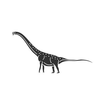 Sonorasaurus Icon Silhouette Illustration. Dinosaur Vector Graphic Pictogram Symbol Clip Art. Doodle Sketch Black Sign.
