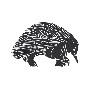 recommend clip art: Short Beaked Echidna Icon Silhouette Illustration. Animals Vector Graphic Pictogram Symbol Clip Art. Doodle Sketch Black Sign.
