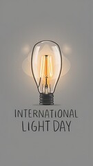 International day of light, International light day, Flat illustration. International day of light story, light day, 16th May, International day of light poster, vector, social media post. Internation