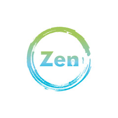 Zen podcast logo design vector.