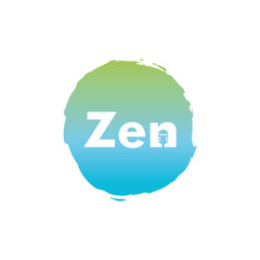 Zen podcast logo design vector.