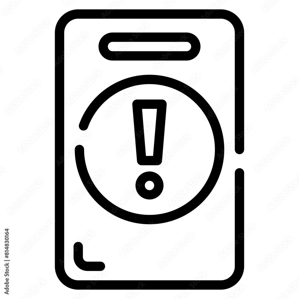 Sticker warning icon