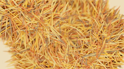 3D-generated prickly abstract background texture 