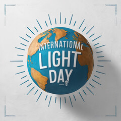 International day of light, Flat illustration. International day of light poster, light day, 16th May, International day of light banner, vector, social media post. International light day, poster. po