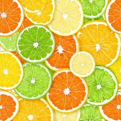 Obraz premium Colorful citrus fruit slices