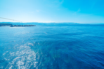 初島から見える海の風景
