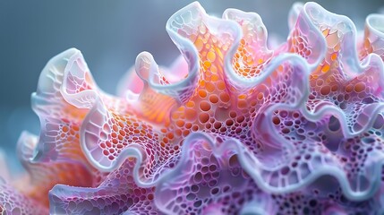 Behold the mesmerizing beauty of a plant cell's Golgi apparatus, where membranes stack and unfold like origami sculptures.