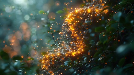 Behold the mesmerizing beauty of a plant cell's nucleus, where DNA coils and uncoils like a cosmic helix.