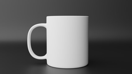 a white coffee mug sitting on a table