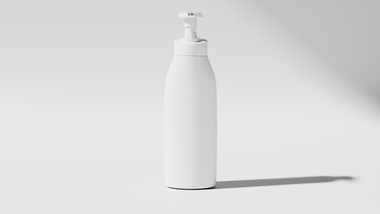 a white bottle with a toothbrush in it