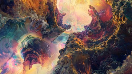 Fototapeta premium Time warp journey distorted imagery and fragmented timelines