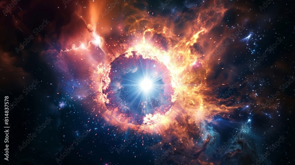 Canvas Prints rippling shockwaves from celestial supernova explosion