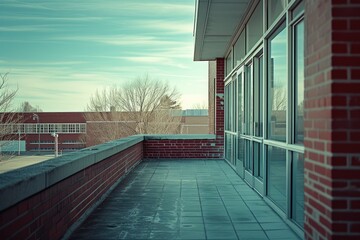 Obraz premium Urban Hospital Landscape View