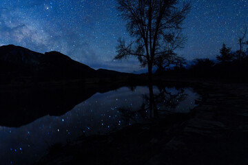 Milky Way Reflection by the Lakeside