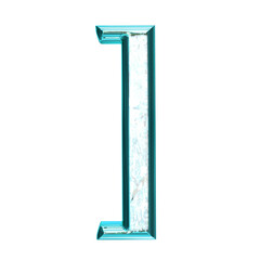 Ice symbol in a turquoise  frame