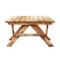 wood table isolated on transparent background