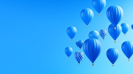 Obraz premium A beautiful blue sky with a gradient from light blue to dark blue