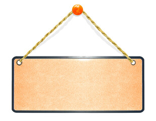 Pancarte suspendue, fond blanc 