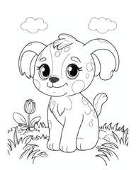 Animal Coloring Book Page  For Kids