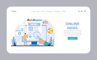 Communication and Social Media concept. Flat vector illustration