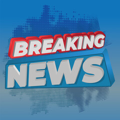 Breaking news banner design vector