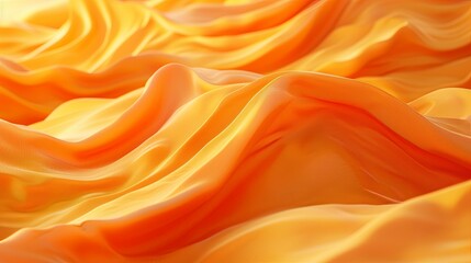 Obraz premium Abstract orange wavy shapes. 3D rendering.