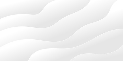 Abstract white and light gray wave modern soft luxury texture with smooth and clean vector subtle background illustration.	