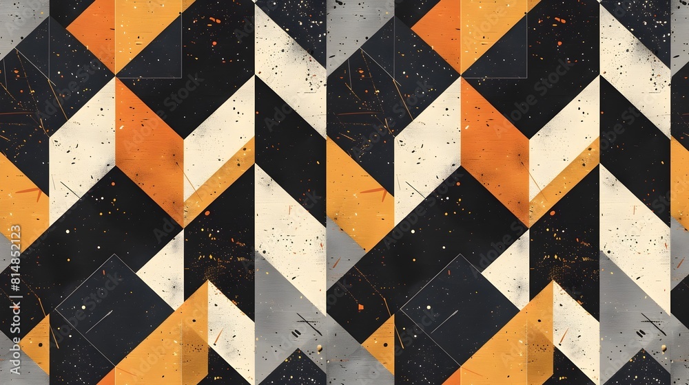 Poster vibrant cosmic geometric abstract mosaic pattern backdrop for imagery