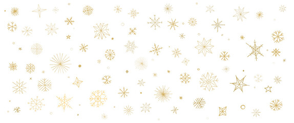 stars on the sky / snow / snowflakes winter christmas no background