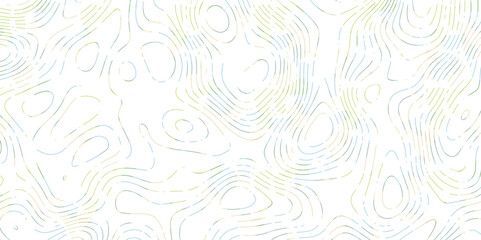 Abstract wavy topographic map. Abstract wavy and curved lines background. Abstract geometric topographic contour map background.