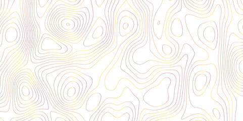 Abstract wavy topographic map. Abstract wavy and curved lines background. Abstract geometric topographic contour map background.