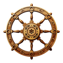 dharma wheel isolated on white background
