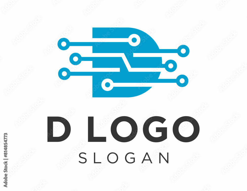 Fototapete logo about letter d on a white background. created using the coreldraw application.
