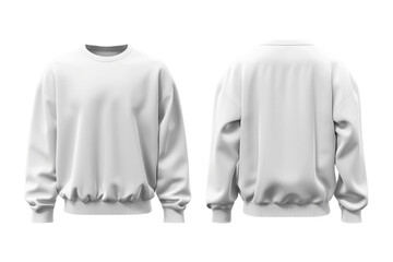 white crewneck isolated on white background