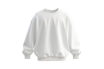 white crewneck isolated on white background