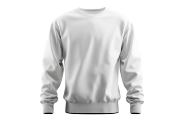 white crewneck isolated on white background