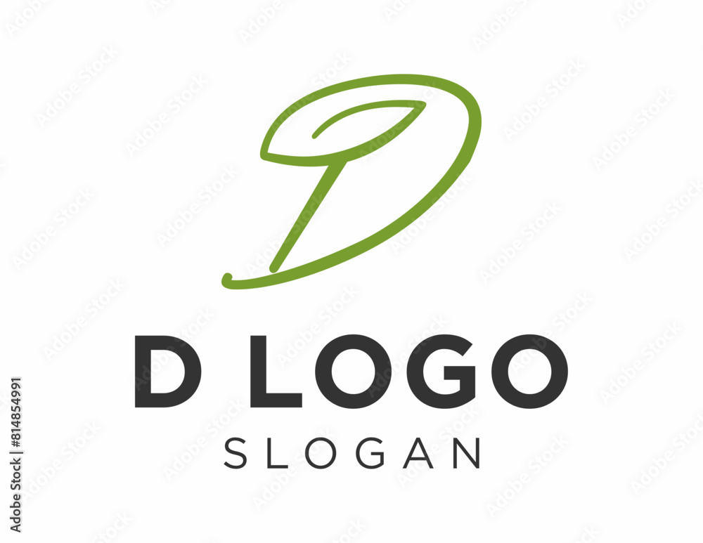 Fototapete logo about letter d on a white background. created using the coreldraw application.