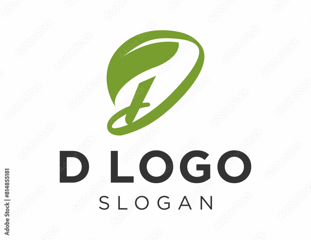 Fototapete logo about letter d on a white background. created using the coreldraw application.