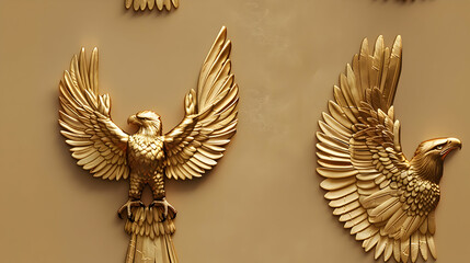 Photo realistic Eagle Emblem Tiles: Majestic representation of American freedom and vigilance, ideal for government and patriotic settings