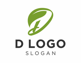 Logo about Letter D on a white background. created using the CorelDraw application.