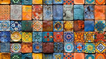 Eid Al Adha Festive Bazaar Tiles: Capturing vibrant joy and color in a realistic photo stock concept