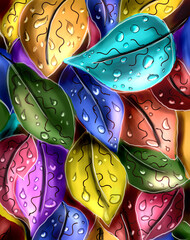 pattern with colorful flowers