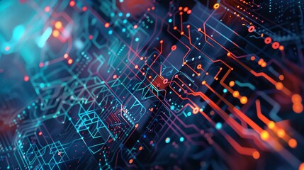 Obraz premium a colorful abstract background for digital technology concept.