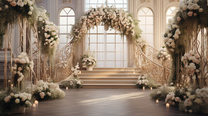 "Exquisite Wedding Decoration Background: A Perfect Blend of Elegance, Romance, and Timeless Beauty"