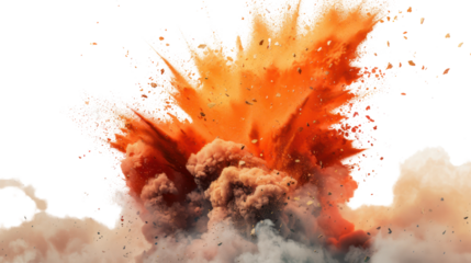 Explosion border isolated on transparent and white background.PNG image.