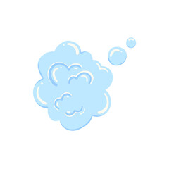 Obraz premium Hand drawn illustrations of soap bubbles, sponges, blue water drops, various graphic illustrations. ,Image of blue soap bubbles, blue bubbles
