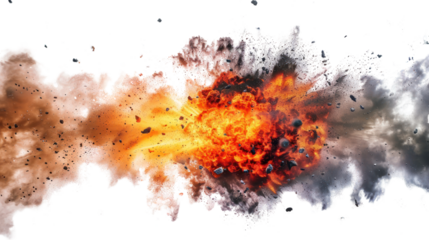 Explosion border isolated on transparent and white background.PNG image.